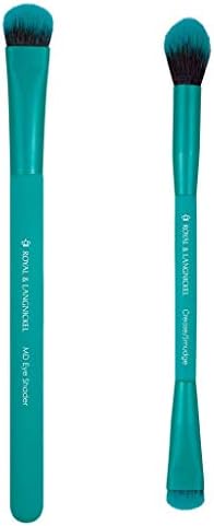 Royal & Langnickel Moda Travel Size Ezglam Duo Smoky Eyes 2Pc Makeup Brush Set Includes - Eye Shader Crease Smudger Brushes Teal