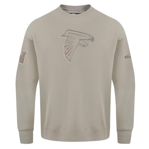 Pro Standard Mens NFL Atlanta Falcons Neutral Crewneck Sweatshirt Taupe Xl