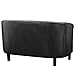 Modway Prospect Upholstered Contemporary Modern Loveseat In Black Faux Leather