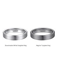 Shuremaster 4 mm 6 mm 0.315 in anillos de tungsteno hombres mujeres mate cepillado plata negro y azul banda de boda ajuste cómodo tamaño 4   15