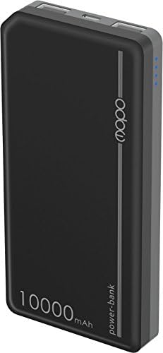 Portable Charger 10000mAh Power Banks External Battery Pack 2.1A Dual USB Output Ultra-Compact Portable Phone Charger Universal Power Bank Power Supply for iPhone iPad Samsung and More(Black-10000mAh)