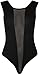 PaperMoon Women's Mesh Panel Sleeveless Bodysuit