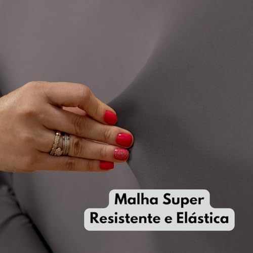 Capa De Sofá 3 Lugares Sem Apoio De Braço Fundas De Futon Elástica Em Malha Gel 1,80m a 2,00m (Cinza)