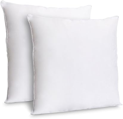 Zoyer Throw Pillow Inserts 2 Pack Decorative Square 18x18 Sofa