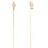 Simple Long Tassel Clip on Dangle Earring Clip for non Pierced Fashion for Girl