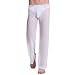 YiZYiF Men's Mesh Long Pants Bottoms Underwear Casual Wear Homewear Gym Trousers White X-Large
