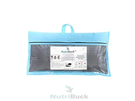 Nutribuck Organic Buckwheat Pillow Small Size 11 X 17 Inch