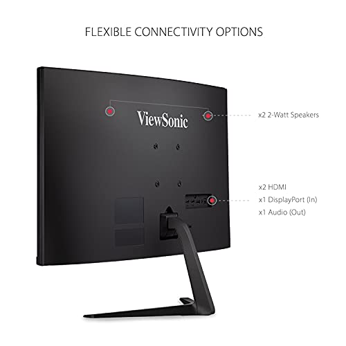 ViewSonic-VX2718-2KPC-MHD-27-inch-2K-QHD-Curved-Monitor-165Hz-1ms-Dual-Integrated-Speakers-Adaptive-Sync-DisplayPort-2x-HDMI-for-Home-Entertainment-and-Gaming