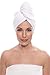 Texere Women's Viscose from Bamboo and Cotton Terry Spa Hair Towel - Quick Dry, Absorbent and Lightweight Hair Wrap Towel with Loop and Twist Closure(Tya, Natural White, U)