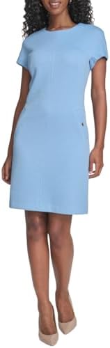 tommy hilfiger women's classic scuba crepe two pocket dress Tommy Hilfiger Shift Dress Women 12 Navy Blue Classic Scuba Crepe Two Pocket
