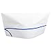 [50 Pack] White Paper Chef Hat with Blue Stripe - Disposable Cap for Food Server