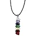 Yumei Jewelry 7 Color Real Natural Stone Chakra Necklace Choker with Extender Chain