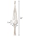 Mkono Small Macrame Hanging Planter with Ceramic Plant Pot 25 Inch