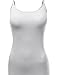 Awesome21 Basic Solid Spaghetti Strap Camisole Slip Dress White Size L