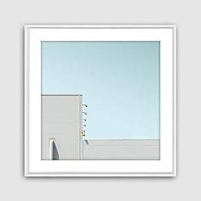 Framed Canvas Wall Art Geometric Building Canvas Prints Home Artwork Decoration for Living Room,Bedroom - 16x16 inches