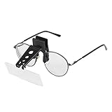 Clip On Glasses Type Magnifying Glass Magnifier 1.5X 2.5X 3.5X Magnification Plastic Lens with Hard Case