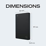 Seagate Portable Drive 2TB External Hard Drive Dark Grey USB 3.0 view 10