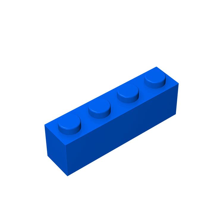 Classic Building Brick 1x4, 100 Piece Bulk Brick Block, Blue 1x4 Bricks, Compatible with Lego Parts and Pieces 3010(Colour: Blue)