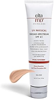 EltaMD UV Physical Tinted Mineral Sunscreen, Chemical-Free Face Sunscreen for Sensitive Skin and Post-Procedur