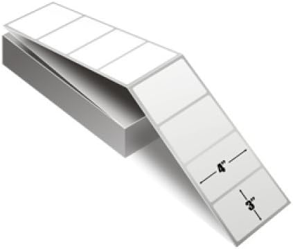 8000 Labels 4" x 3" Direct Thermal Fanfold (8000 per Box) Perforated