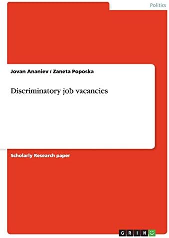 Discriminatory job vacancies