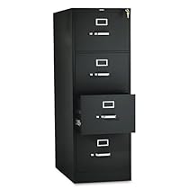 HON 314CPP 310 Series 26-1/2-Inch 4-Drawer Full-Suspension Legal File, Black