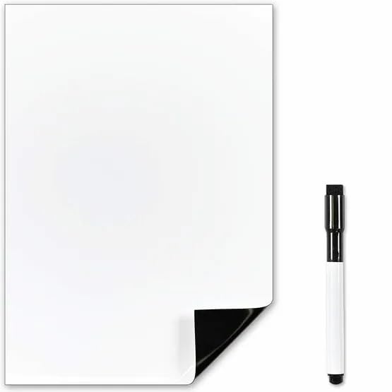 TMS A3 Magnetic Whiteboard for Fridge | Large Kitchen White Board with Dry Wipe Pen for Memos, Notes or Reminders | use as Notice Board, Weekly Meal Planner or to Do List
