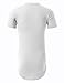 JD Apparel Mens Hipster Tshirts With Side Zipper Large White