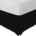 Utopia Bedding King Bed Skirt - Soft Quadruple Pleated Ruffle - Easy Fit with 16 Inch Tailored Drop - Hotel Quality, Shrinkage and Fade Resistant (King, Black)