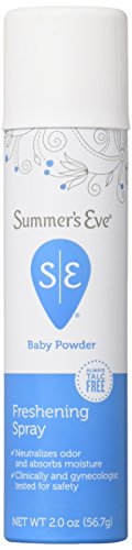 Summer's Eve Freshening Spray, Baby Powder, Gynecologist Tested, 2 Ounces Cans, Casepack of 24 Cans-Packaging May Vary