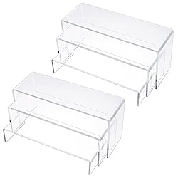 Goabroa Acrylic Display Risers, Clear Rectangle