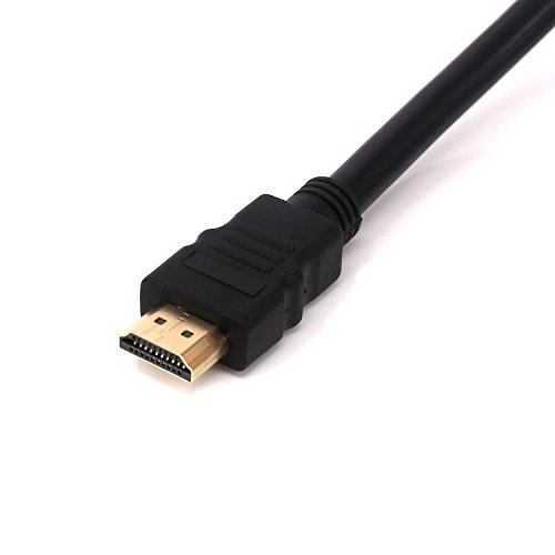 Yeworth 1.8m/6ft HDMI to VGA 3RCA Cable, HDMI Male to VGA Male 3RCA Male Video Audio AV Component Converter Adapter Cable Gold Plated for HDTV Satellite TV, RGB Component Video and most LCD Projectors