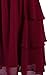 Vijiv Womens 1920s Inspired Flapper Dress High Tea Great Gatsby Maroon with Tiered Skirt 20s Dress