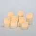Cream Wax Flameless Pillar Candles with Warm White LEDs, Battery Operated, Assorted Sizes, Remote and Batteries Included - Set of 8