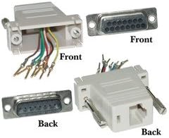 Dealsjungle Modular Adapter, Beige, DB15 Male to RJ45 Female