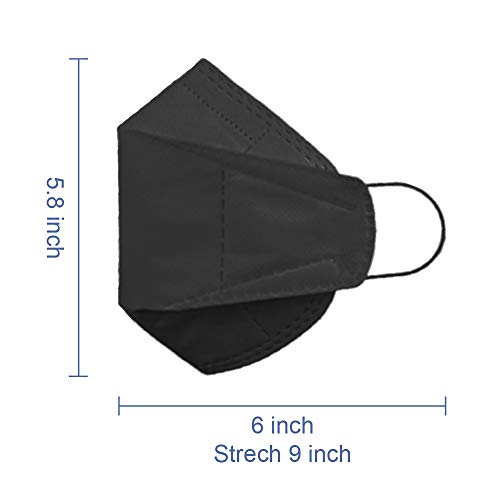 ILWOUL KF94 Black Safely Mask [10Pack] Comfortable Breathe Mouth Face