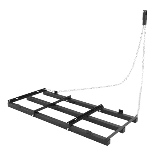 ALMULOO 4FT Drag Harrow Heavy Duty Steel Chain Harrow, Tow Behind Lawn Leveling…