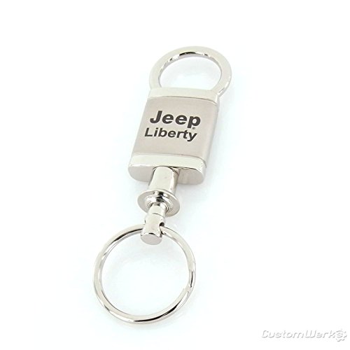 Jeep Liberty Satin Chrome Valet Keychain