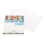 Melissa & Doug Drawing Paper Pad (Sturdy Coloring Paper for Kids, Pages Tear Cleanly, 50 Pages, 9" x 12", Great Gift for Girls and Boys - Best for 3, 4, 5 Year Olds and Up)