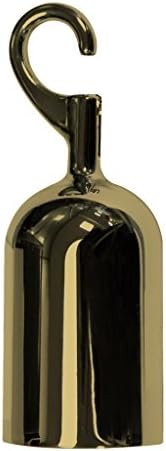 Lawrence metal ROPEEND-HOOK-2P Rope End Hook, Polished Brass