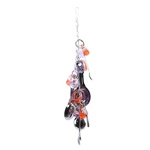 Bird Toys - 1pc Parrot Toys Pet Bird Bites Climb Chew Toy Metal Spoon Set Hanging Cockatiel Parakeet Chewing - Mimic Tent African Toys Noisemakers Bundles Prime Grey Ladder Shoes Chew Chain Extr