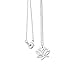 SENFAI Simple Lotus Necklaces Elegant Vivid Flower Pendant 3 Tone (Silver)