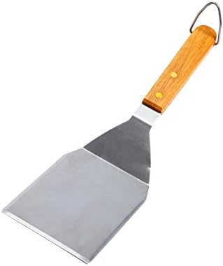 RUECAB - 1487 - Grill Spatula Scraper with Wooden Handle - 8 x 10 x 30cm
