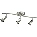 DND 3-Light Adjustable LED Track Lighting Kit - Curved - GU10 LED Bulbs Included. CE2002-LED-SN (Satin Nickel LED)