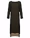 ZANZEA Ladies Cotton Linen A-line Half Sleeve Split Hem Baggy Long Maxi Dress Coffee 18