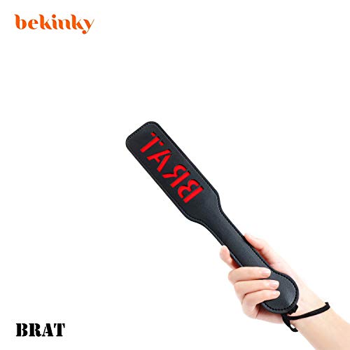 Premium Material Faux Leather Paddles, 12.6inch Total Length, Black