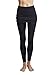 TLC Sport Women's Gathered Skirt Yoga Tights Leggings with Over Skirt Black-L-