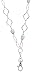 Christina Arabesque Womens Lanyard with Green and Taupe Stones (Silver)