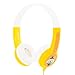 BuddyPhones Discover - Volume-Limiting Kids Headphones - Comfortable and Durable - Built-In Audio Sharing Cable - Compatible with Fire, iPad, iPhone, and Android Devices - Yellow