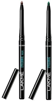 Lakme Eyeconic Kajal, Classic Brown, 0.35g & Lakme Eyeconic Kajal, Regal Green, 0.35g